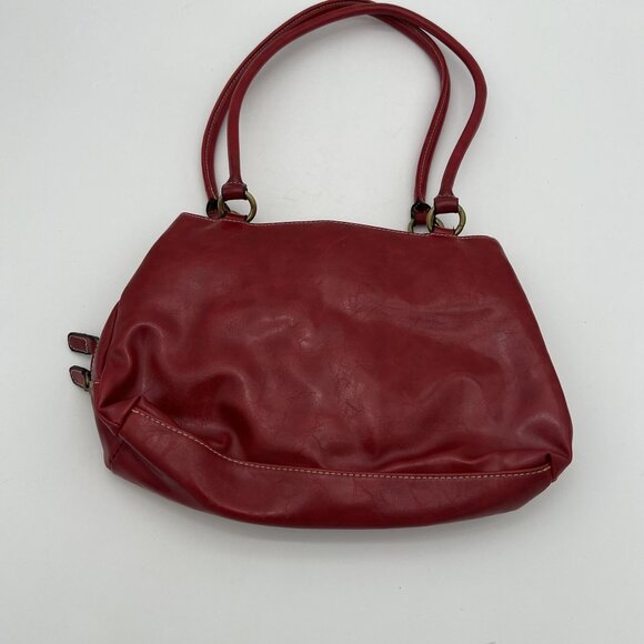 Rosetti Red Faux Leather Shoulder Bag 12"x8" With Dual Handles & Front Pockets - Picture 2 of 3